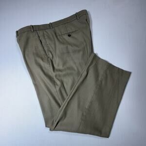 Perry Ellis Portfolio Classic Fit Khaki Dress Pants Mens 42x30 Folio Flex Tan